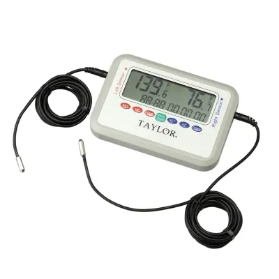 Termómetro digital con reloj