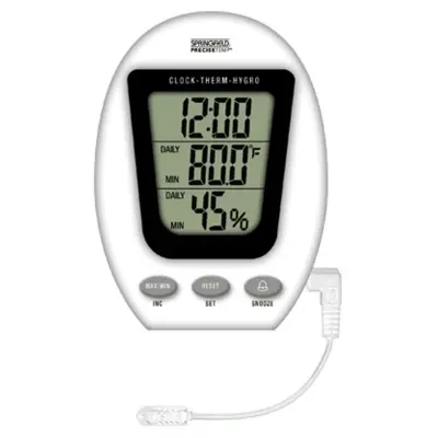Termohigrómetro Digital con Reloj
