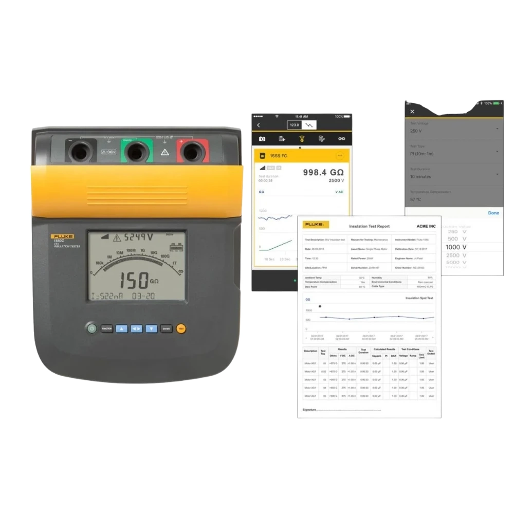 Medidor de aislamiento Fluke 1555 FC 10 kV