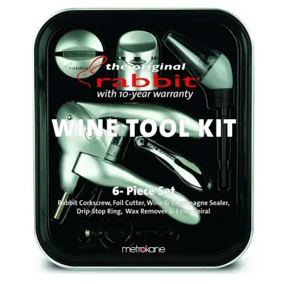 Kit para botellas de vino Rabbit (6 piezas)