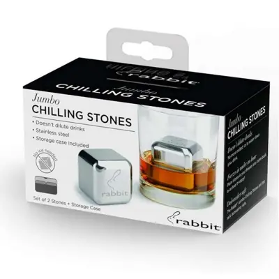 Piedras Enfriantes de Bebidas de Acero Inox. Rabbit