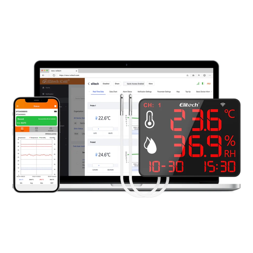 Datalogger de Temperatura y Humedad WiFi Grande