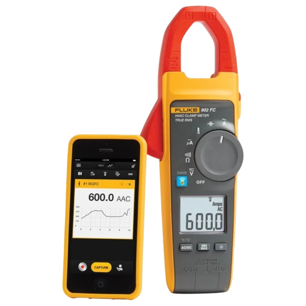 Amperimetro de Gancho Inalambrico para calefaccion, HVAC Fluke 902 FC