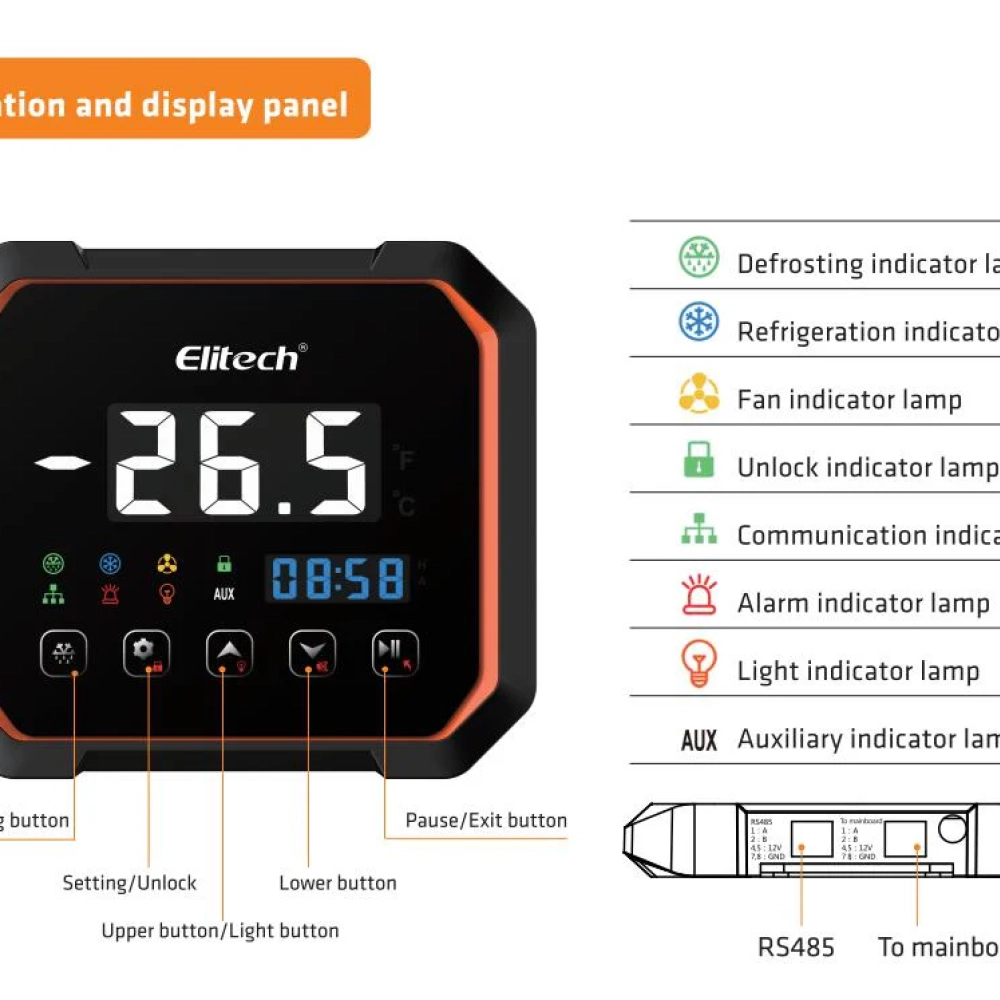 Panel de control para refrigeracion y congelacion WiFi