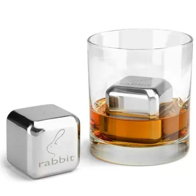 Piedras Enfriantes de Bebidas de Acero Inox. Rabbit
