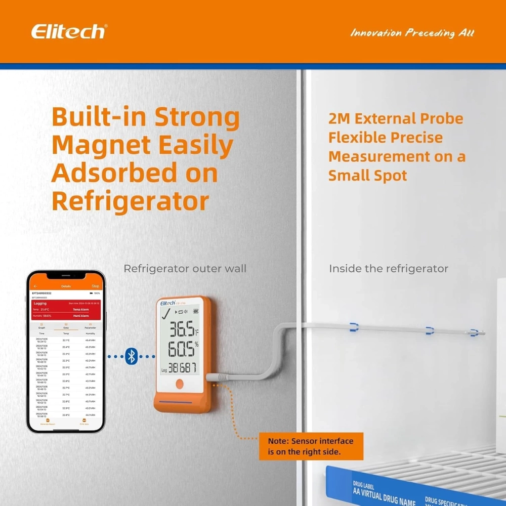 Datalogger de Temperatura Glicol y Humedad Bluetooth